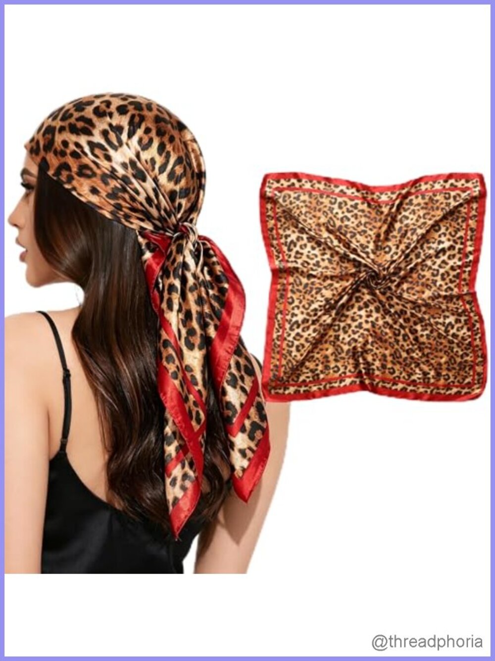 Satin Like Silk Square Head Scarf for Women 35x35 Hair Wrap Bandana Silk Feel